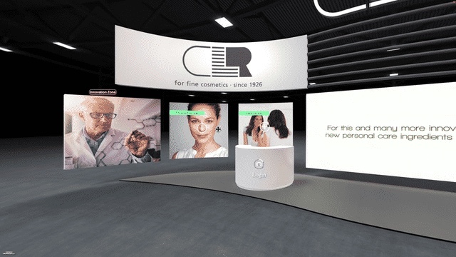 Commercial showroom interface inside an immersive environment